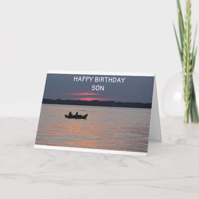 SON ENJOY YOUR BIRTHDAY OUT ON THE WATER CARD (Front)