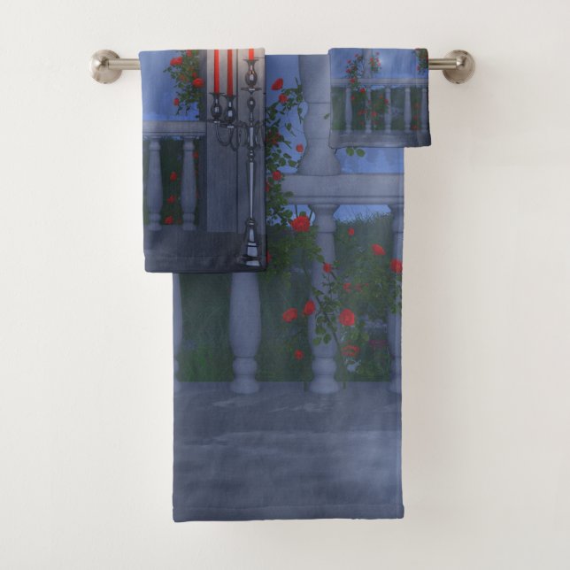 Son Ensemble De Serviettes De Bain Mantle Argent (En situation)