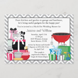 Son et sien invitation de wedding shower