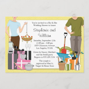 Son et sien invitation de wedding shower