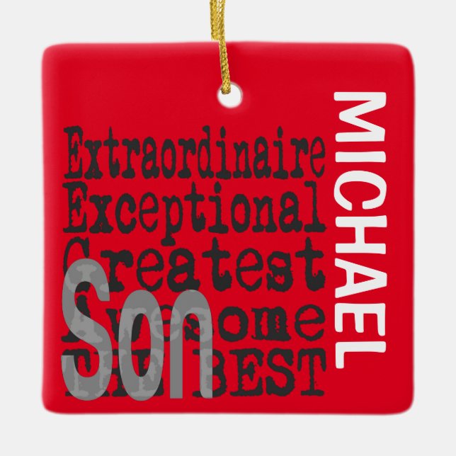 Son Extraordinaire CUSTOM Ceramic Ornament (Front)