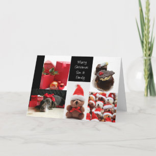 Son & Family red christmas collage card