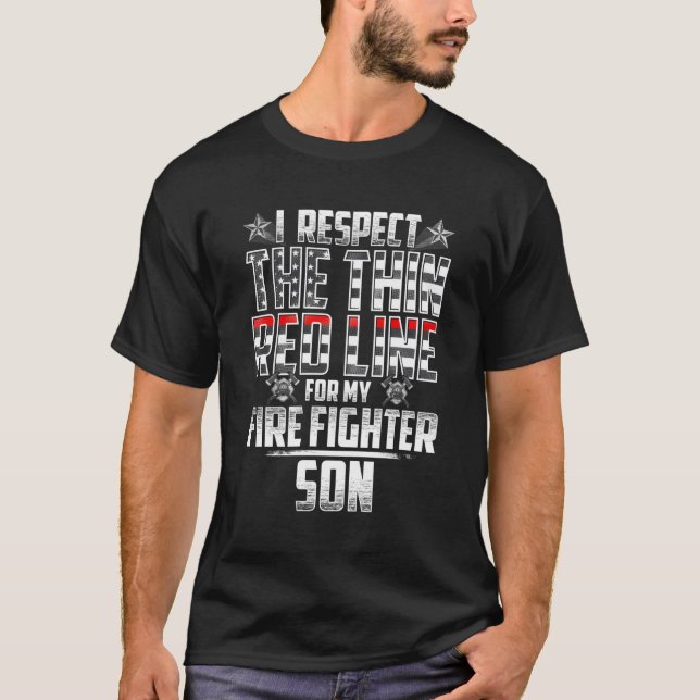 Son Fire Fighter Thin Red Line T-Shirt (Front)