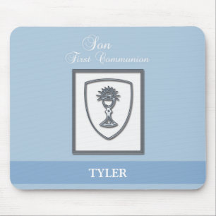 Son, First Communion Silver Chalice Mouse Pad