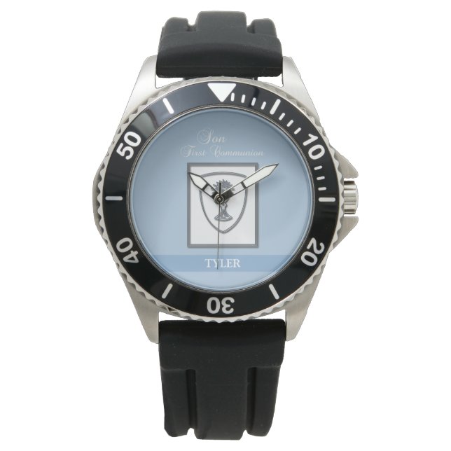 Son, First Communion Silver Chalice Watch (Front)