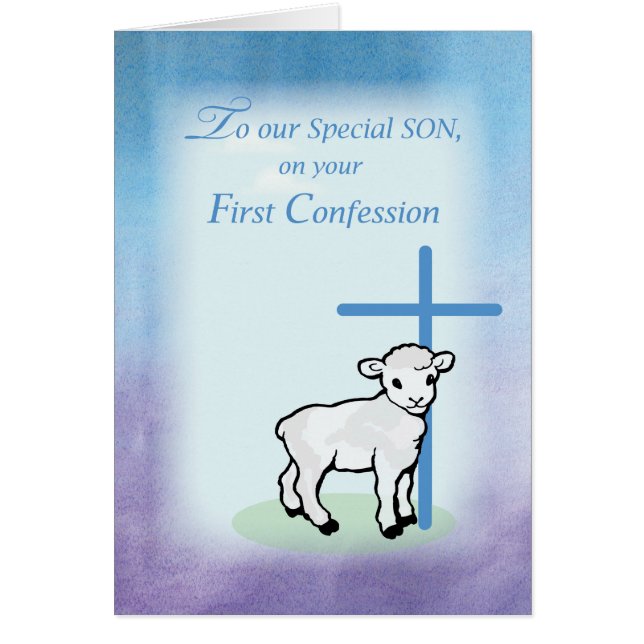 Son First Confession with Lamb and Cross (Front)