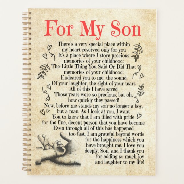 Son Gift | For My Son Thank You For Adding So Much Planner (Front)