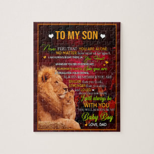 Son Gifts Letter To My Son Love From Dad Jigsaw Puzzle