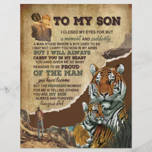 Son Gifts Letter To My Son Love From Dad Letterhead