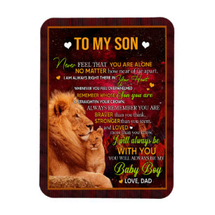 Son Gifts   Letter To My Son Love From Dad Magnet
