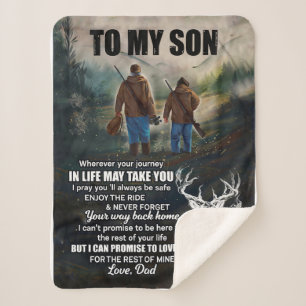 Son Gifts Letter To My Son Love From Dad Sherpa Blanket
