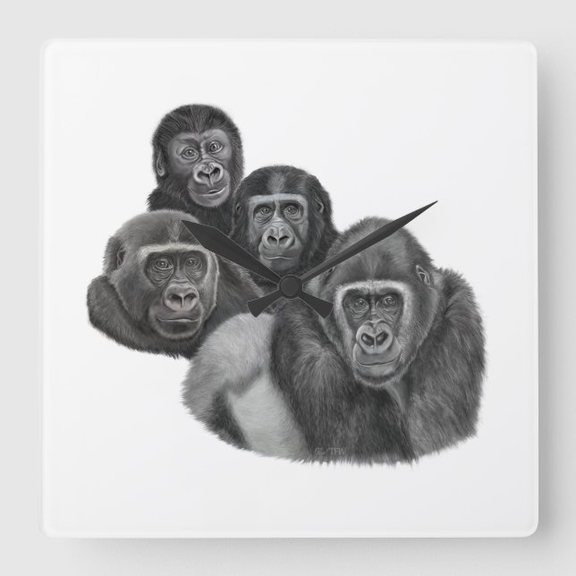 Son Gorilla Clock By AGE. Gorilla Life (Front)