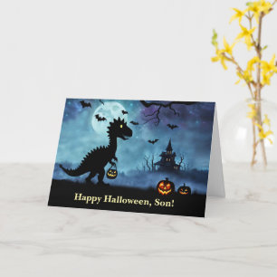 Son Happy Halloween Dinosaur Cute Card