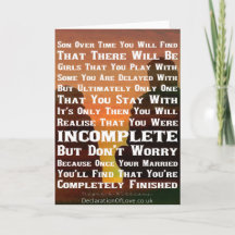 Son Here's Some Fatherly Advise