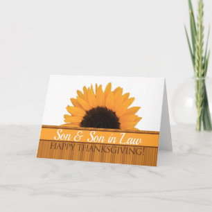 Son & Husband  Thanksgiving Card