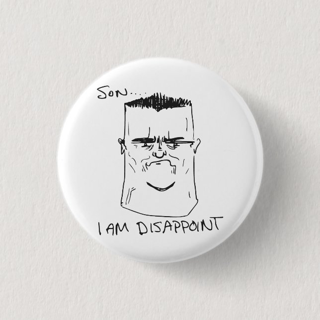 Son I Am Disappoint Father Rage Comic Meme 1 Inch Round Button (Front)