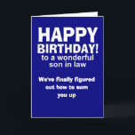 son in law birthday card<br><div class="desc">son in law birthday greeting cards,  birthday greeting cards,  funny greeting cards</div>