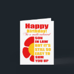 Son in law birthday card<br><div class="desc">son in law birthday greeting card</div>
