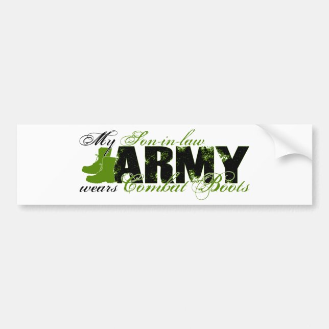Son-in-law Combat Boots - ARMY Bumper Sticker (Front)