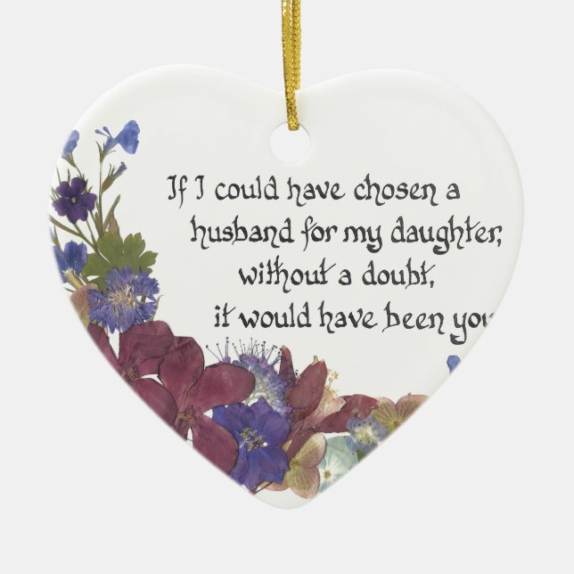 Son-in-Law gift Ceramic Ornament (Front)