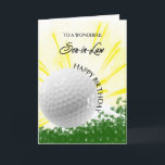 Son in Law Golfer Birthday Card<br><div class="desc">Give your golf loving son-in-law a golfer card with an explosive golf theme! A soaring golf ball with the words 'To a wonderful son-in-law'.</div>