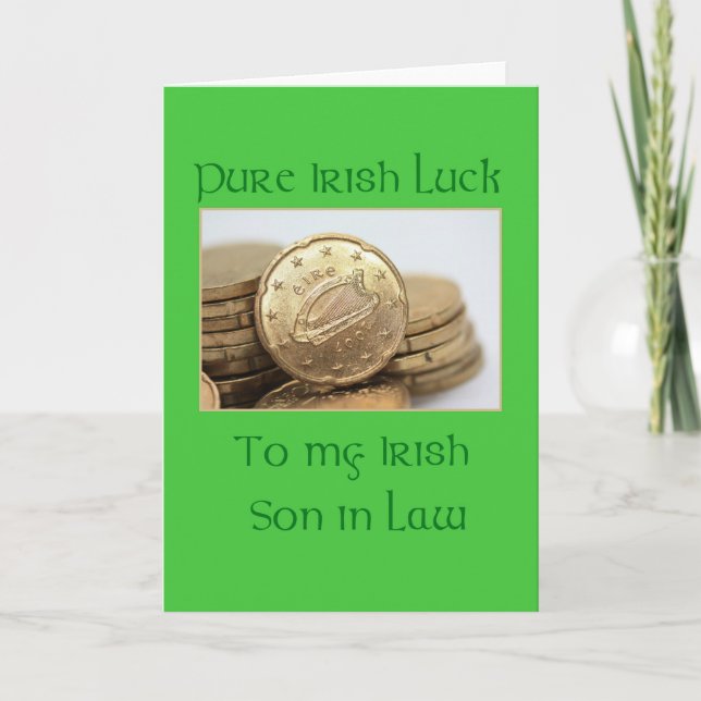Son in Law Happy St. Patrick's Day Card (Front)