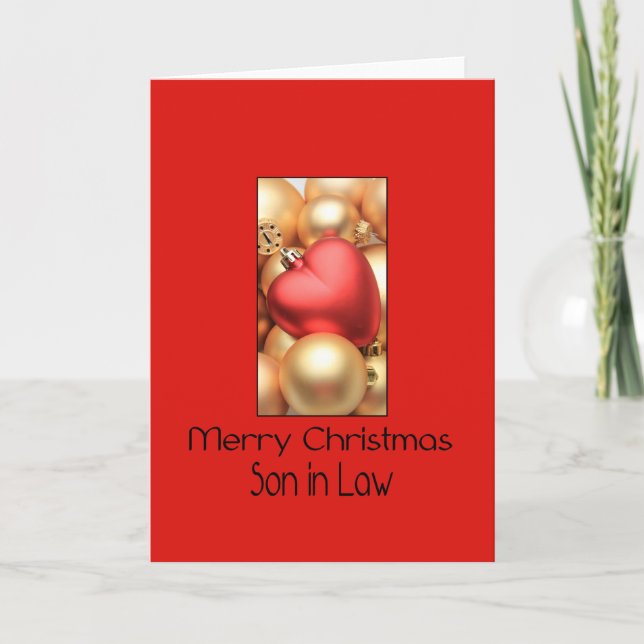 son in law Merry Christmas card (Front)
