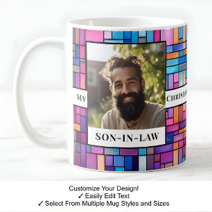 Son-in-law, Name, Message, Photo, Mosaic Mug C502