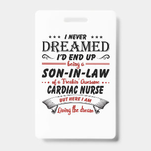 Son In Law Of Awesome Cardiac Nurse Badge