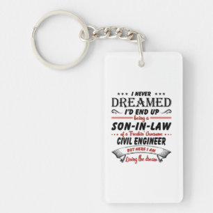 Son In Law Of Awesome Civil Engineer Keychain