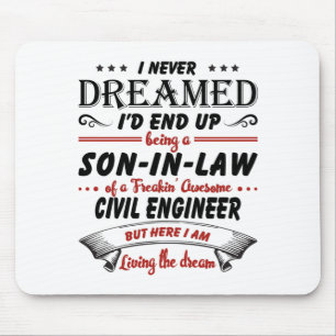 Son In Law Of Awesome Civil Engineer Mouse Pad