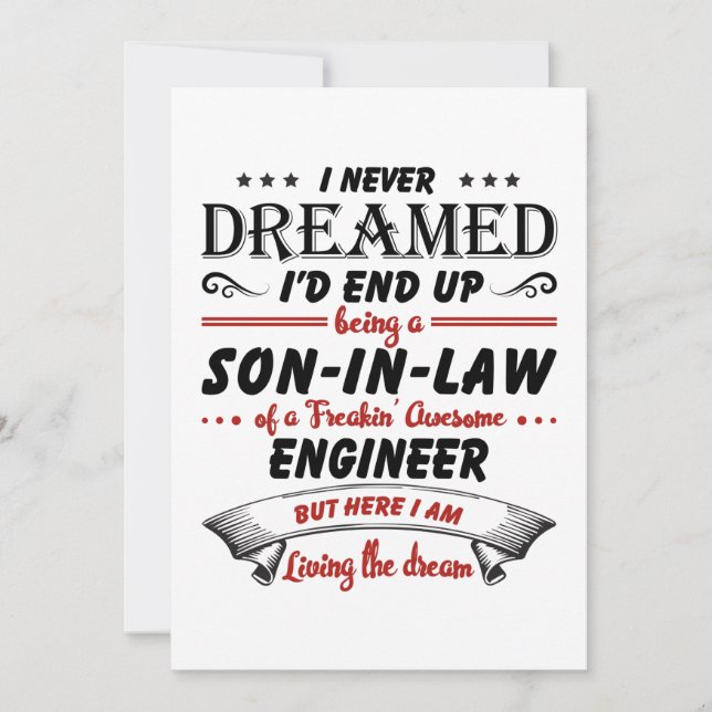 Son In Law Of Awesome Engineer Announcement (Front)