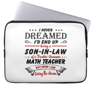 Son In Law Of Awesome Math Teacher Laptop Sleeve