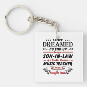 Son In Law Of Awesome Music Teacher Keychain