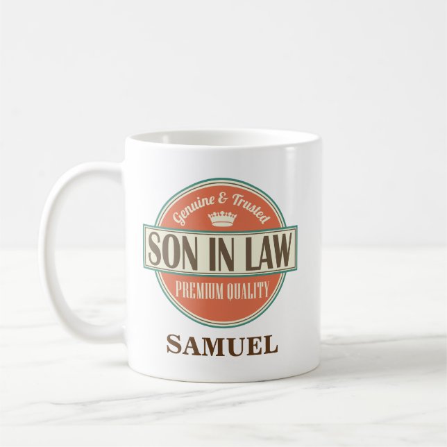 Son in Law Personalized Office Mug Gift (Left)