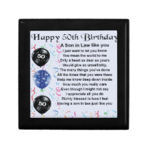 Son in Law poem - 50th Birthday design