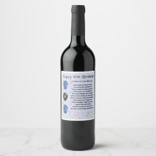 Son in Law  Poem  Bottle Label  40th  Birthday