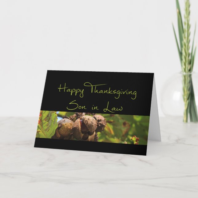 Son in Law  Thanksgiving Card (Front)