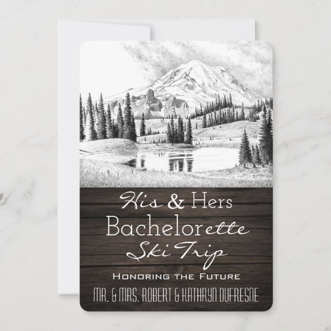Son Invitation de voyage de ski Bachelor/Bachelore (Devant)