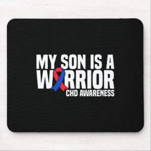 Son Is A Warrior Chd Congenital Heart Disease Awar Mouse Pad