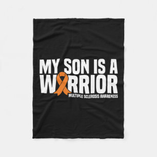 Son Is A Warrior Ms Multiple Sclerosis Awareness  Fleece Blanket