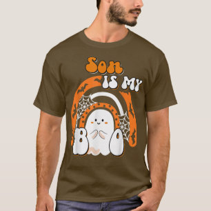 Son Is My Boo Halloween Boo Ghost Rainbow Family T-Shirt