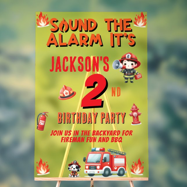 Son Le pompier d'alarme Tout âge Anniversaire Fête (Neutre)