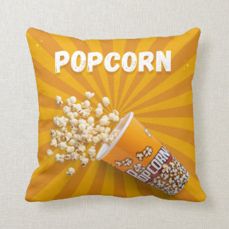 Son, let's eat some popcorn! throw pillow