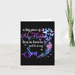 Son lives in heaven memorial quotes love mom dad card