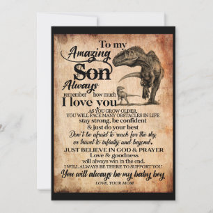 Son Lovers To My Amazing Son Remember I Love You Holiday Card