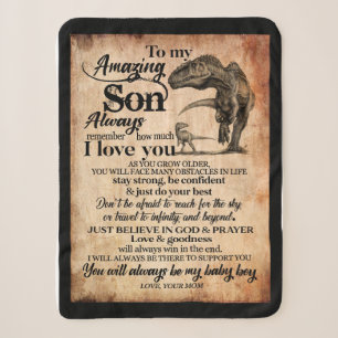 Son Lovers To My Amazing Son Remember I Love You Sherpa Blanket