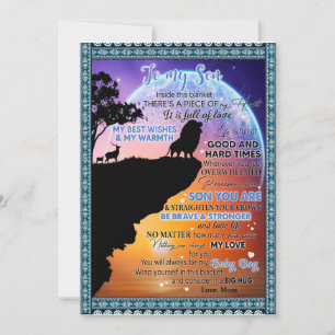 Son Lovers   To My Son There's A Piece Of My Heart Invitation