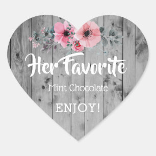 Son Mariage favori Favor Sticker Mariée rustique