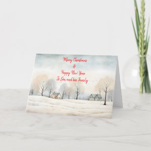 SON n FAMILY COUNTRY SCENE CHRISTMAS CARD